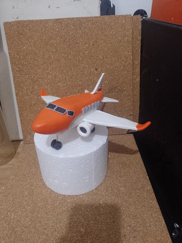 Hecho a Mano Adorno De Torta Avión 20 Cms. Largo En Porcelana Fria 2