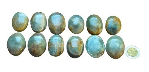 Lot of Sky Onyx Stone Grooved Cabochon 0