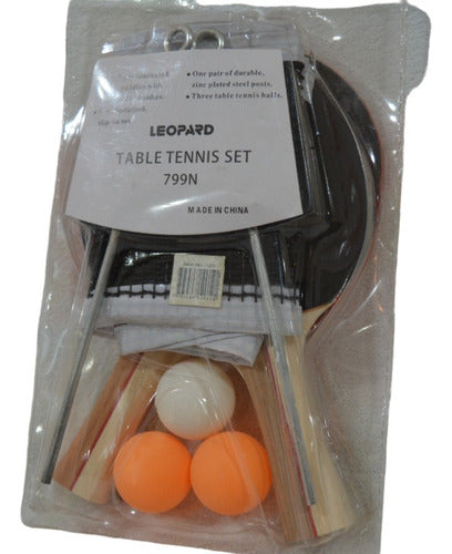 Set De Paletas De Ping Pong + Red Con Soporte + 3 Pelotas 1