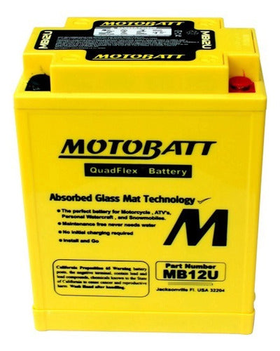 Motobatt Batería Honda XL600V Transalp 1989/1990 YB12A-B 1