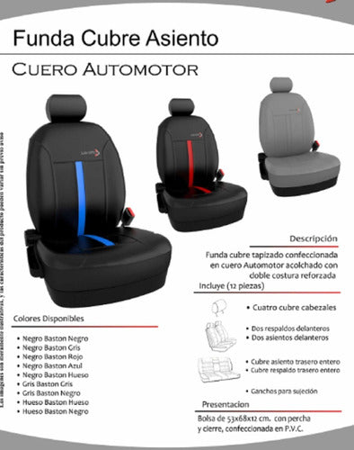 MKR Automotive Leather Seat Cover for Renault Stepway 3