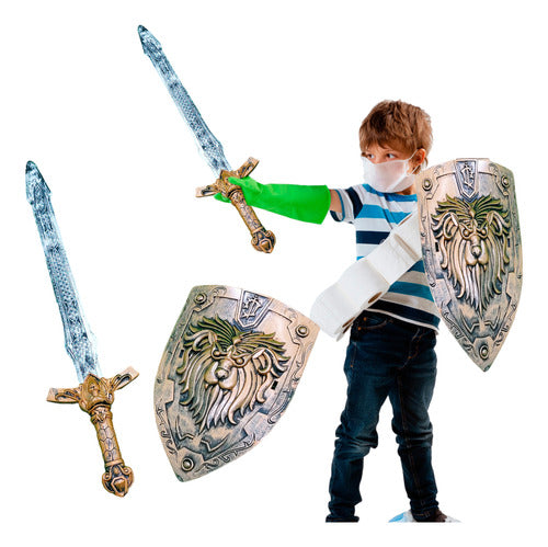 Lyon Toys Medieval Sword + Shield Set Premium Kids Toy 0