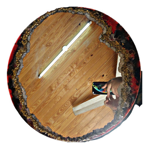 Mirror with Resin and Quartz 0