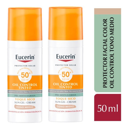 Combo X2 Eucerin Proteccion Solar Toque Seco Tono Medio 1