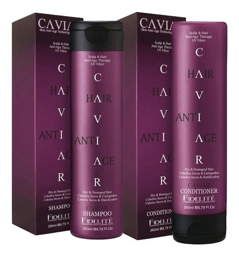 Caviar Anti-Aging Shampoo and Conditioner for Dry and Damaged Hair - Fidelité 260 mL 0