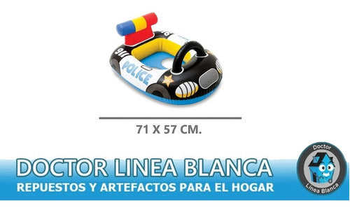 Intex Kiddie Police Car Inflatable Float for Kids 71x57cm 1