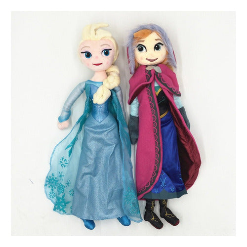 Pacote Com 2 Bonecos De Pelúcia Frozen Elsa E Anna Crianças 1