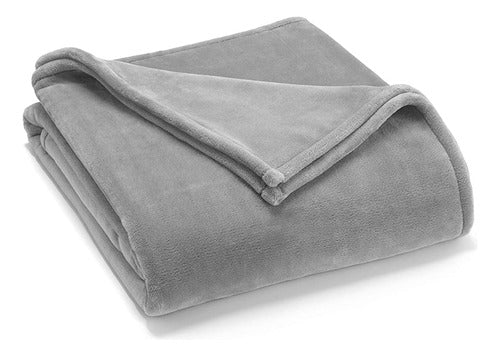 Vellux Sheared Mink Full/Queen Light Gray Blanket 0