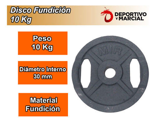 Mir 10 Kg Cast Iron Weight Plate for Dumbbell Bar 2