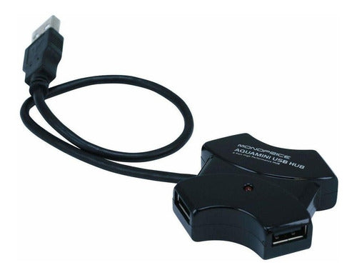 Monoprice 4-port Usb 2.0 hub Pasivo (106631), Negro 1