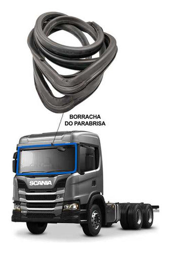 Borracha Guarnição Parabrisa Scania Série 4 Pgr 1999 A 2008 0