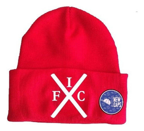 Newcaps Gorro De Lana Independiente Ifc Blanco Puño 1