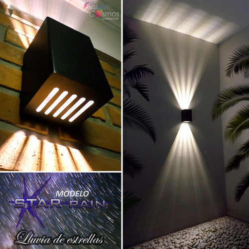 Fusion Cosmos Lighting Star Rain Wall Light with 12W LED 5