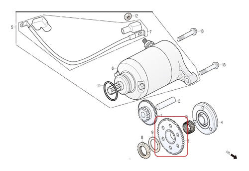 Corona Arranque Daelim Steezer 125 - Rvm 2