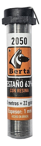 Berta Estaño Tubo 22 Grs 4,10 Mts 63% 1 Mm Electronica Soldar Brt 0