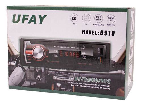 Ufay Car Radio with Bluetooth Remote Control USB Card 3