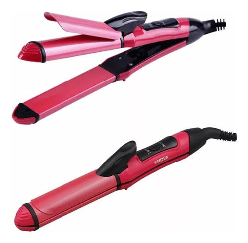 2-in-1 Hair Straightener and Curling Iron for Styling Waves and Curls 3