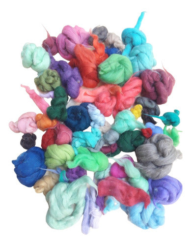 Assorted Colors Pure Wool Felting Pack 1 Kg 1