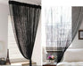 Set of 2 Fringed Curtain Panels Glass Thread Room Divider Decorations 2x2m 57