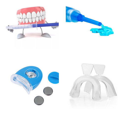 Whitening Blanqueador Dental + Mineralizante + Moldes + Luz Led 0