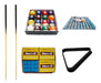 Complete Pool Set with Balls, Cues, Chalks, Tips, and Triangle Kit - Bisonte Brand 0