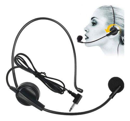 Exmax Over Ear Manos Libres Cardioide Con Cable Boom De Mic 0