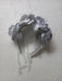 V506 Silver Flowers Headband with Silver Ribbon 1