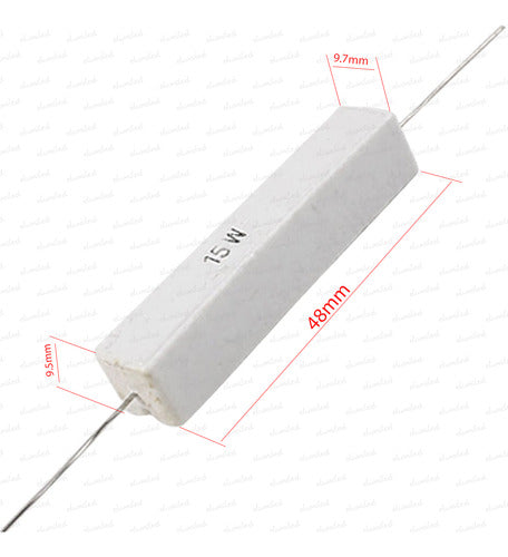 Cosonic 10 Cemented Ceramic Resistors 15W 470 Ohm 470R 5% 1