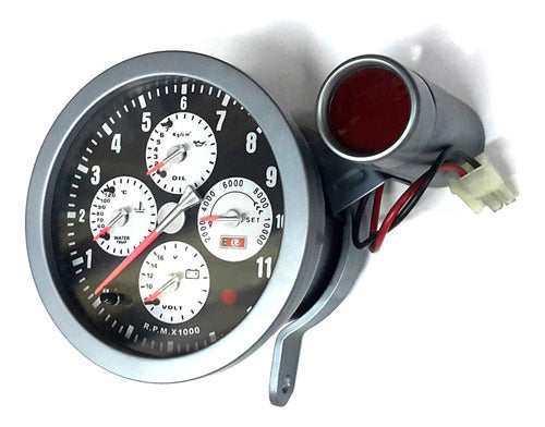 Alpha Instrumento Reloj Medidor - Cuenta RPM 85mm C/Cuenta Horas D 0