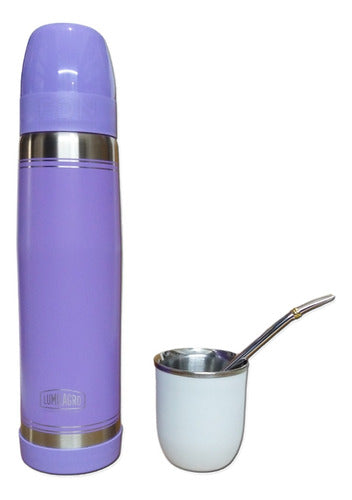 Lumilagro Termo Inox. Violet + Mate + Bombilla 340 - Fdn 0