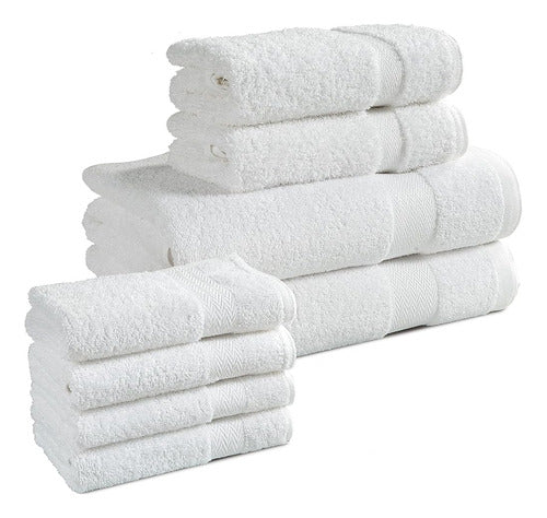 BolBom'S Ultra Soft 100% Cotton 8-Piece Bath Towel Set 1