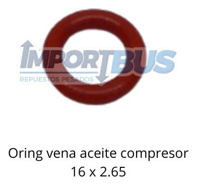 ImportBus Oring Anillo Vena/Tubo/Caño Aceite Compresor Lk38/39 88mm 2