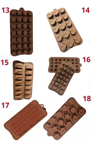 Levys Bazar Silicone Molds for Chocolate - 4 Pack in Various Designs 5