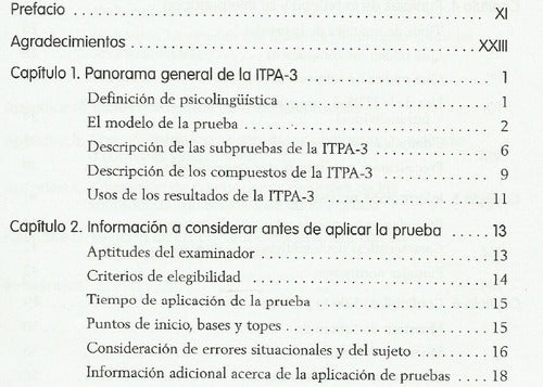 Test Psicologico Itpa Illinois Aptitudes Psicolinguisticas 1