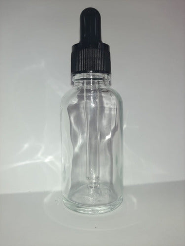 Frasco De Vidrio Transparente 30ml Con Cuenta Gota Packx50 1