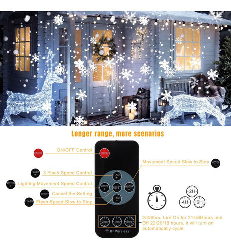 Unifun Proyector Navidad Luces Copo Nieve Dinámicas Impermeable 4