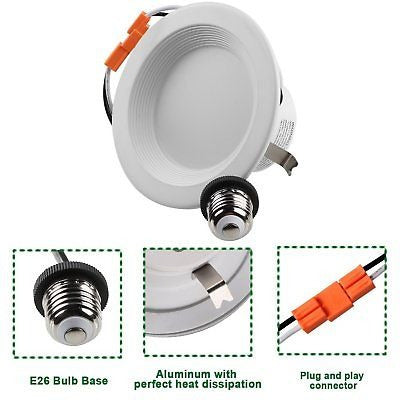 4  Led Retrofit Puede Iluminar Trim Empotrado Blanco Cálido 1