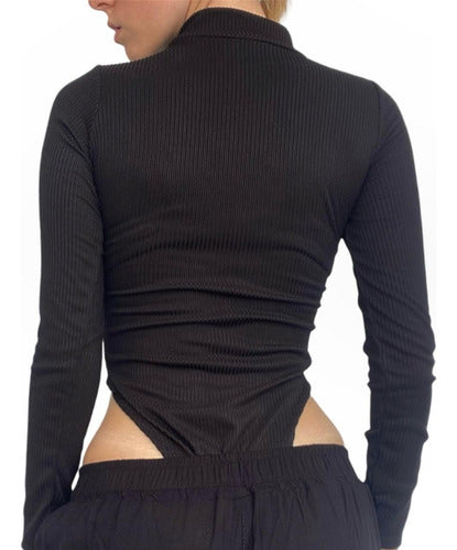 ROPALINDA.SO Body Women with Zipper Long Sleeve Trend 1