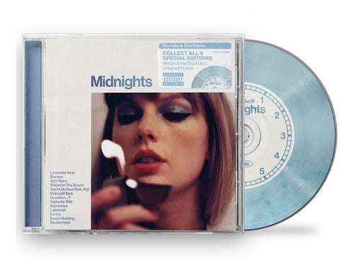 Taylor Swift - Midnights Moonstone Blue Edition CD Import - Taylor Swift Midnights Moonstone Blue Edition Cd Importado