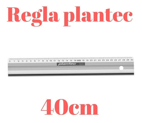Metal Cutting Ruler Plantec 40 cm 0