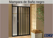 Mampara Baño Plegable Pvc Negra 1