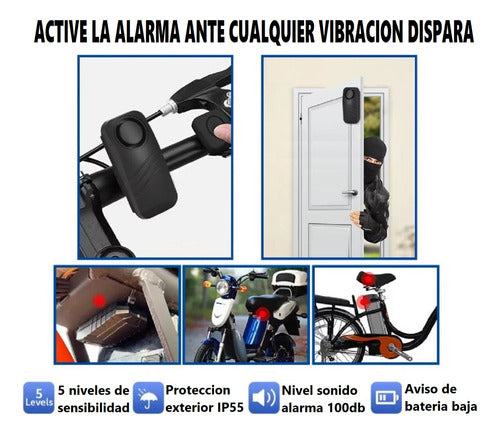 Alarma Robo Bicicletas Inalambrica Control Remoto Sirena 7