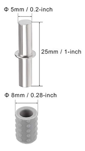 Uxcell Soporte De Estante Clavijas 5x25 Mm Soporte De Estant 1