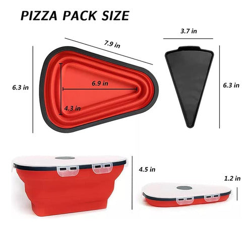 HERMES SHOP Reusable Pizza Storage Container with 5 Serving Trays 1