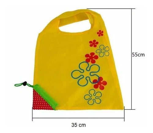 Foldable Strawberry Shopping Bag x50, Holds up to 15kg, Microcentro 2