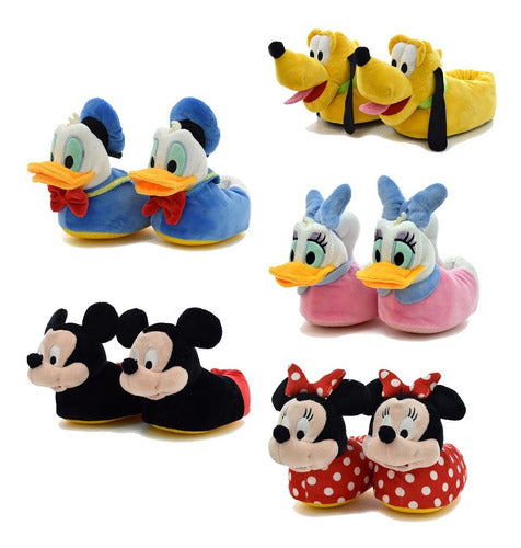 Phi Phi Toys Mickey And Friends Plush Slippers 1