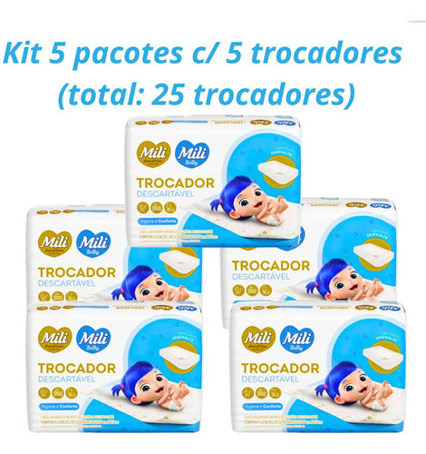 Trocador Descartável Love & Care 5 Pacotes C/5 Un (total:25) 1