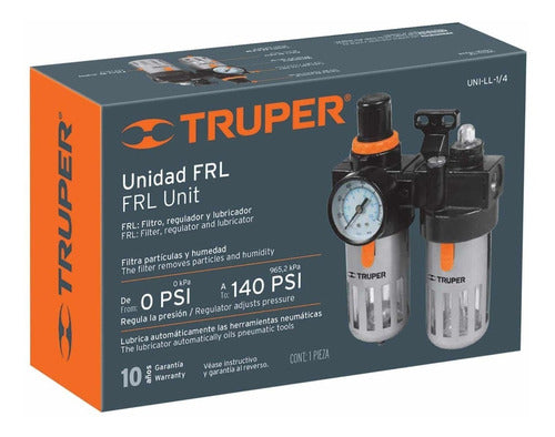 Truper Pneumatic Water Trap with Lubrication 1/4 19238 1