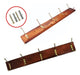 Wood and Metal Wall Coat Rack with 5 Hooks by Silmar Online 0