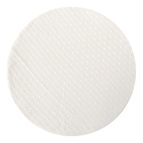 Noi Home Bazar Individual Round Placemats with Removable Cover - White Design 1